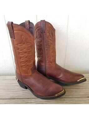 Laredo Russett Mens Brown Shoulder Leather Western Boots 10 D 68530